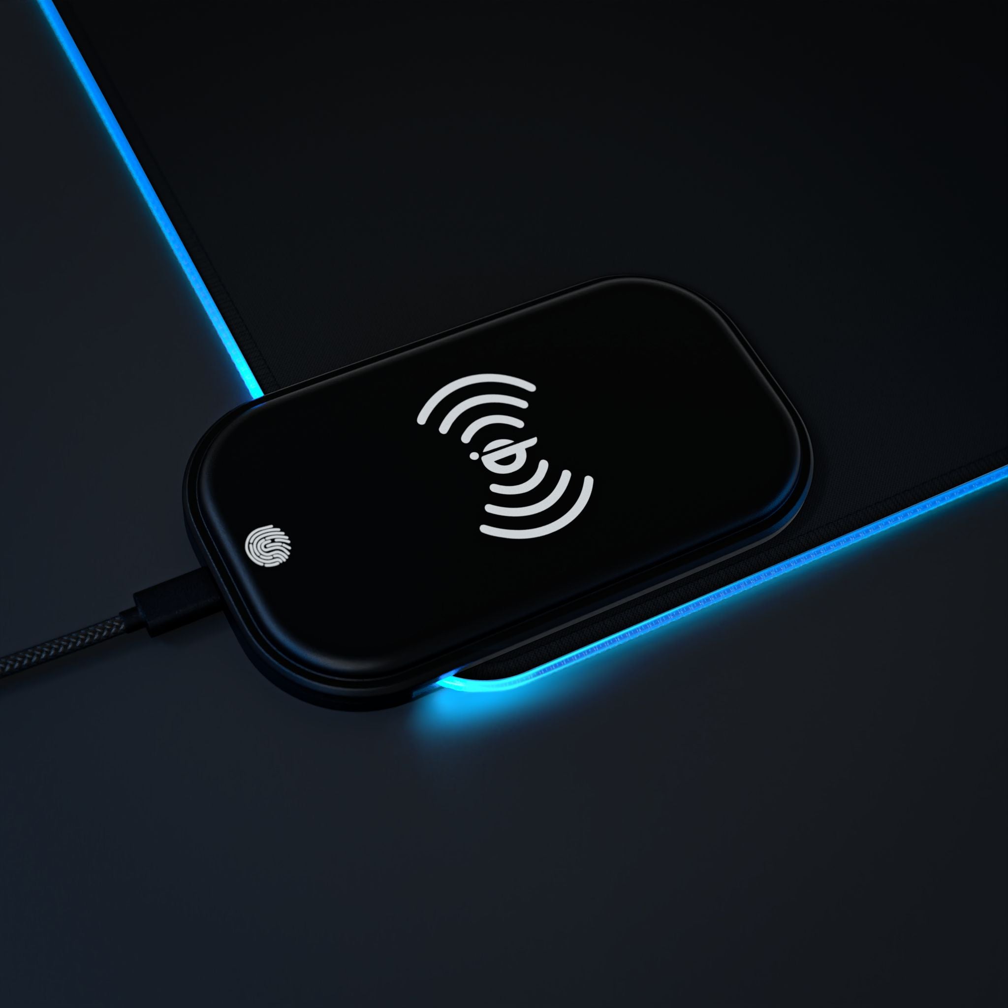 LED Wireless Charging Black Rogue Mat-Rogue PC Co.