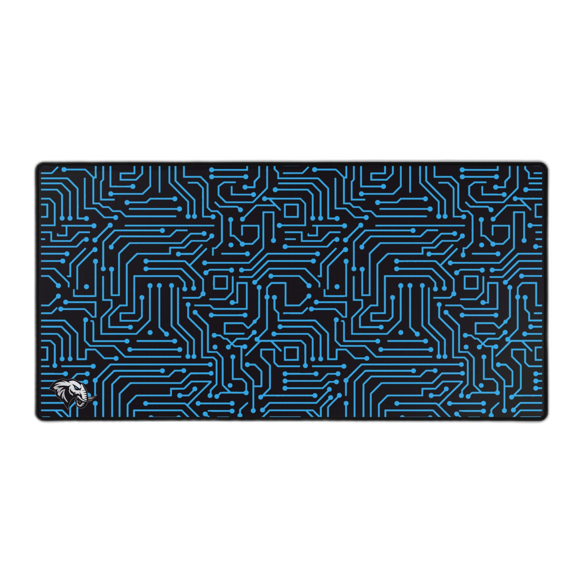 Circuit Board Desk Mat - Cyan