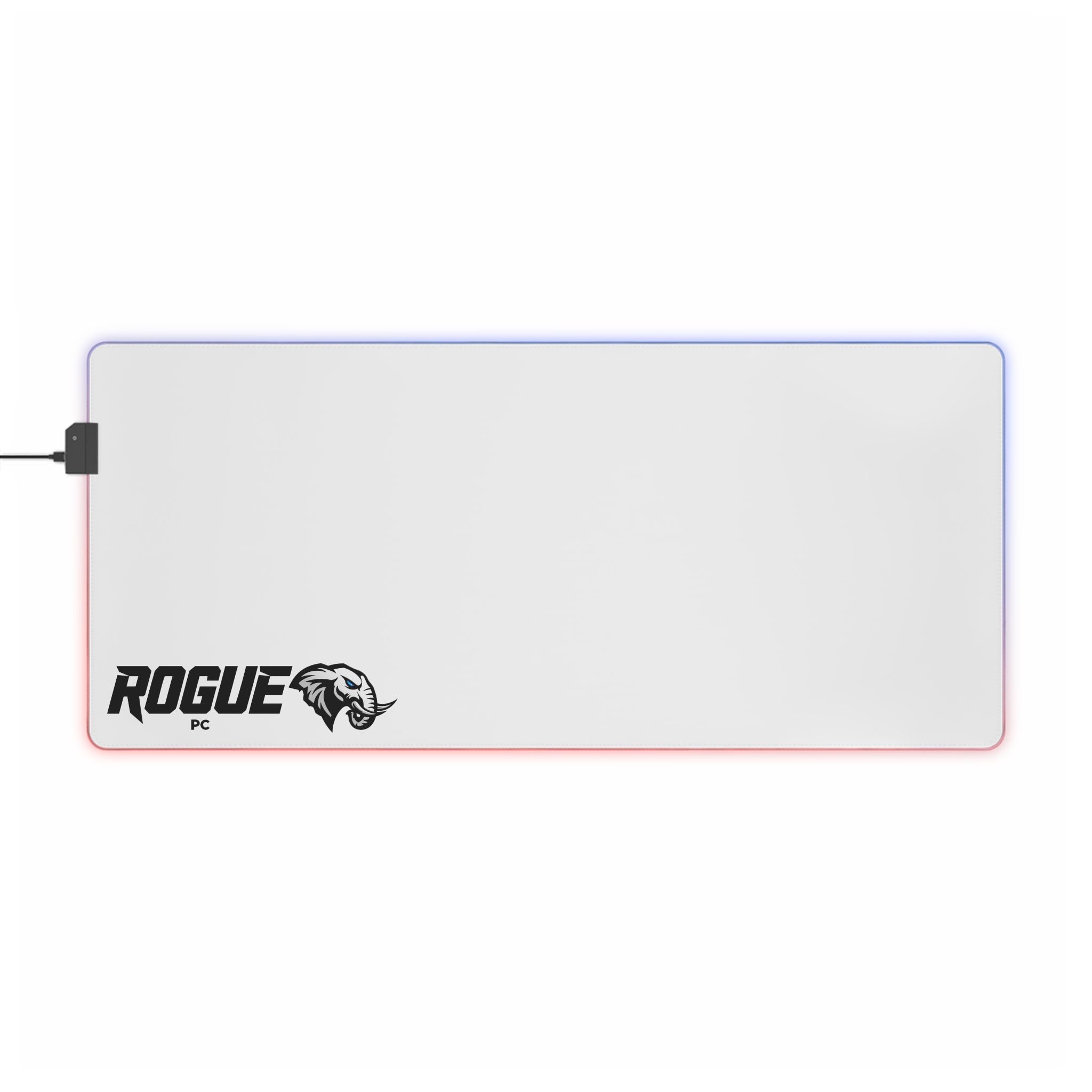 LED White Rogue Mat | Bright, Clean Gaming Surface – Rogue PC Co.