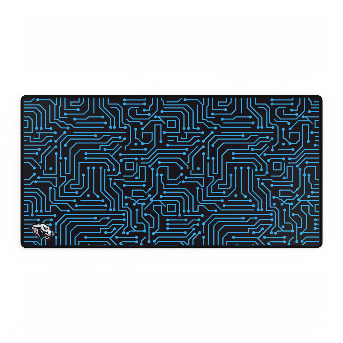 Circuit Board Desk Mat - Cyan