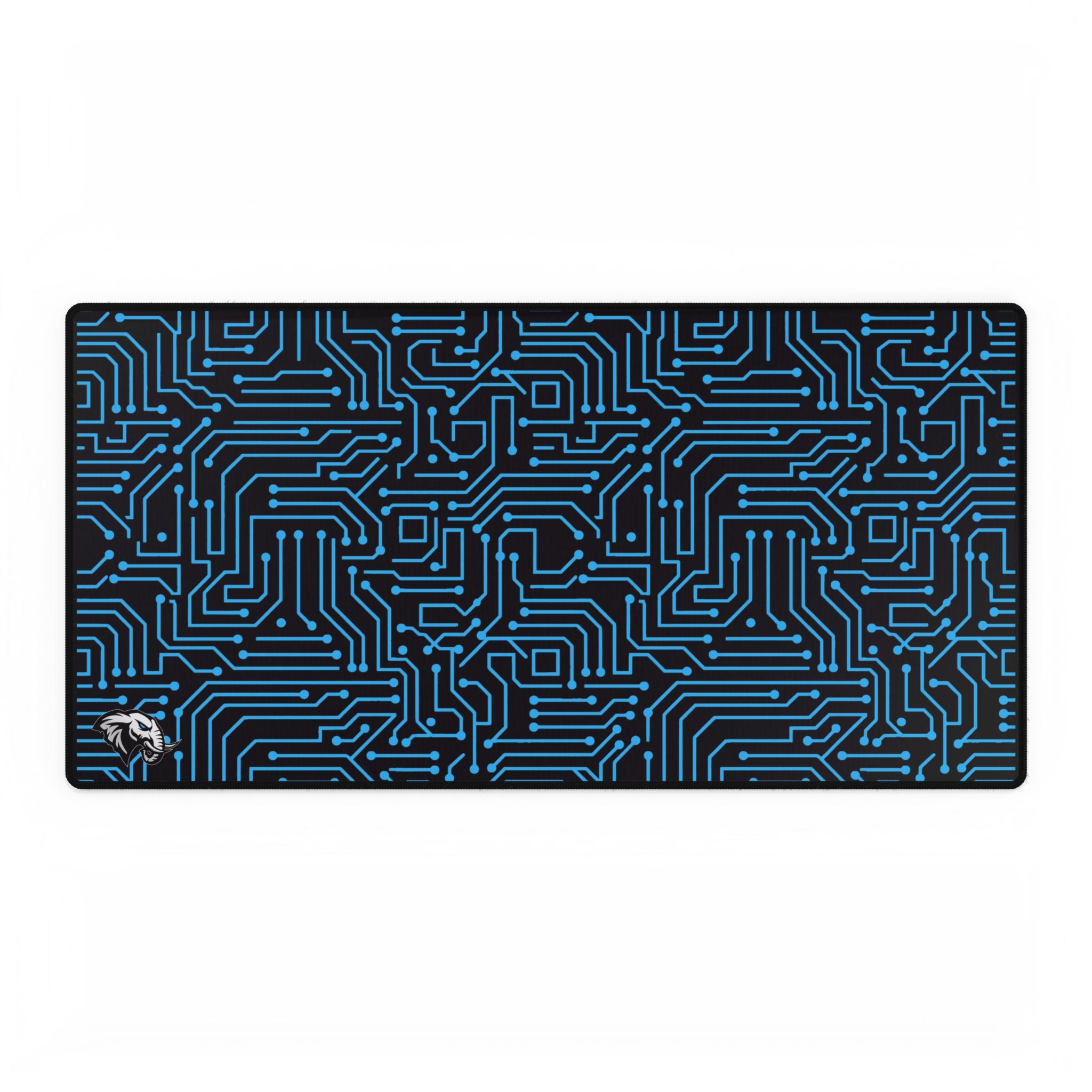 Circuit Board Desk Mat - Cyan