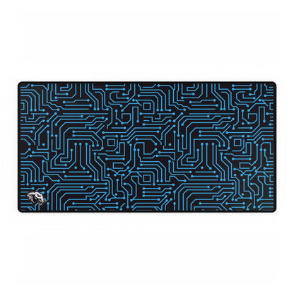 Circuit Board Desk Mat - Cyan