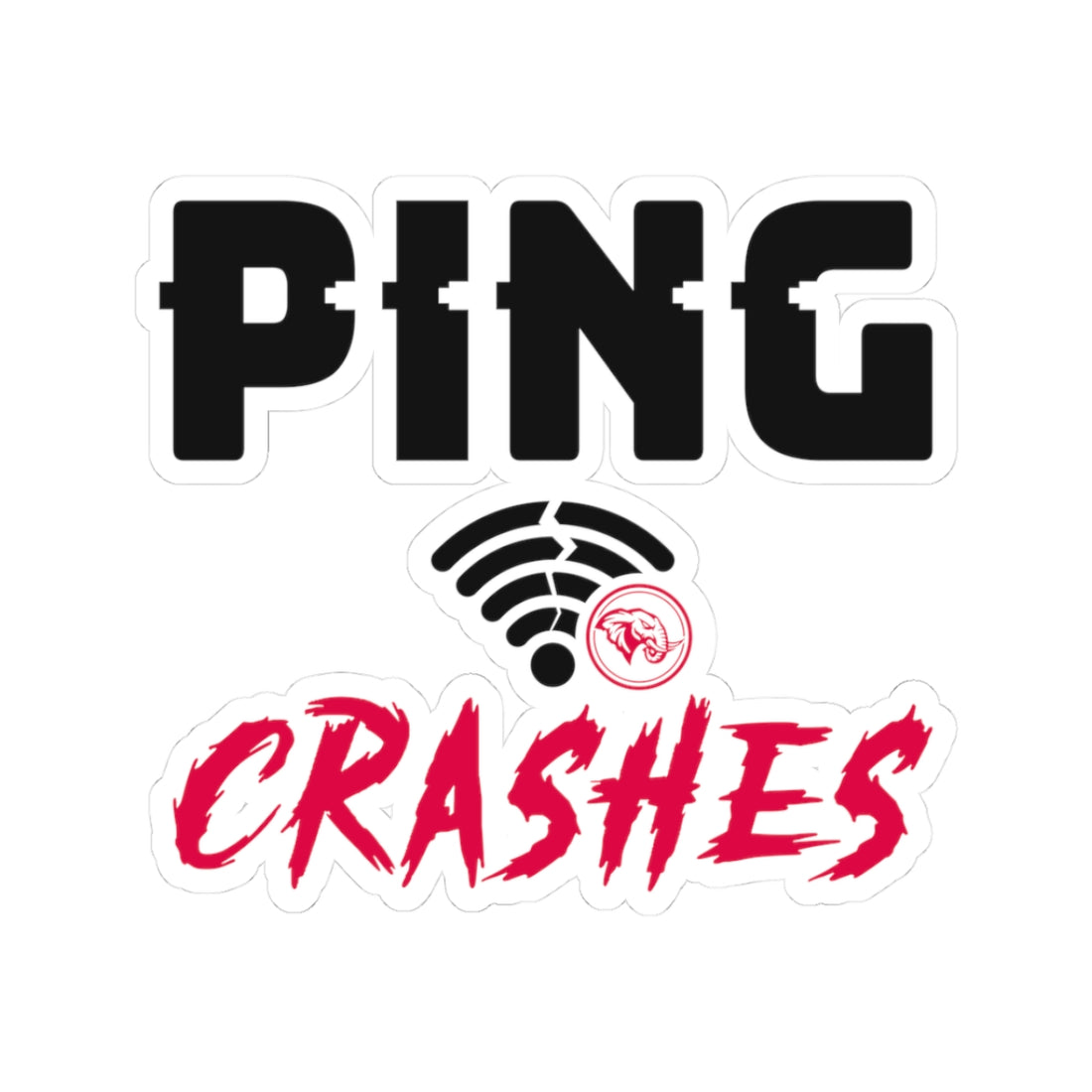 Ping Crashes Sticker