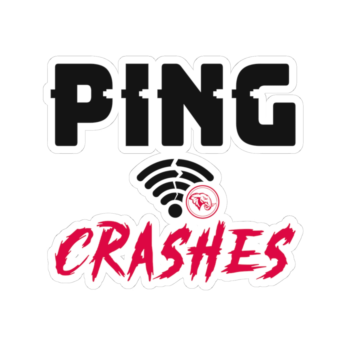Ping Crashes Sticker