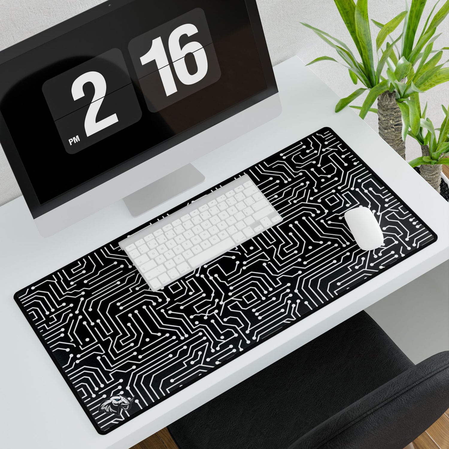 Circuit Board Desk Mat - White