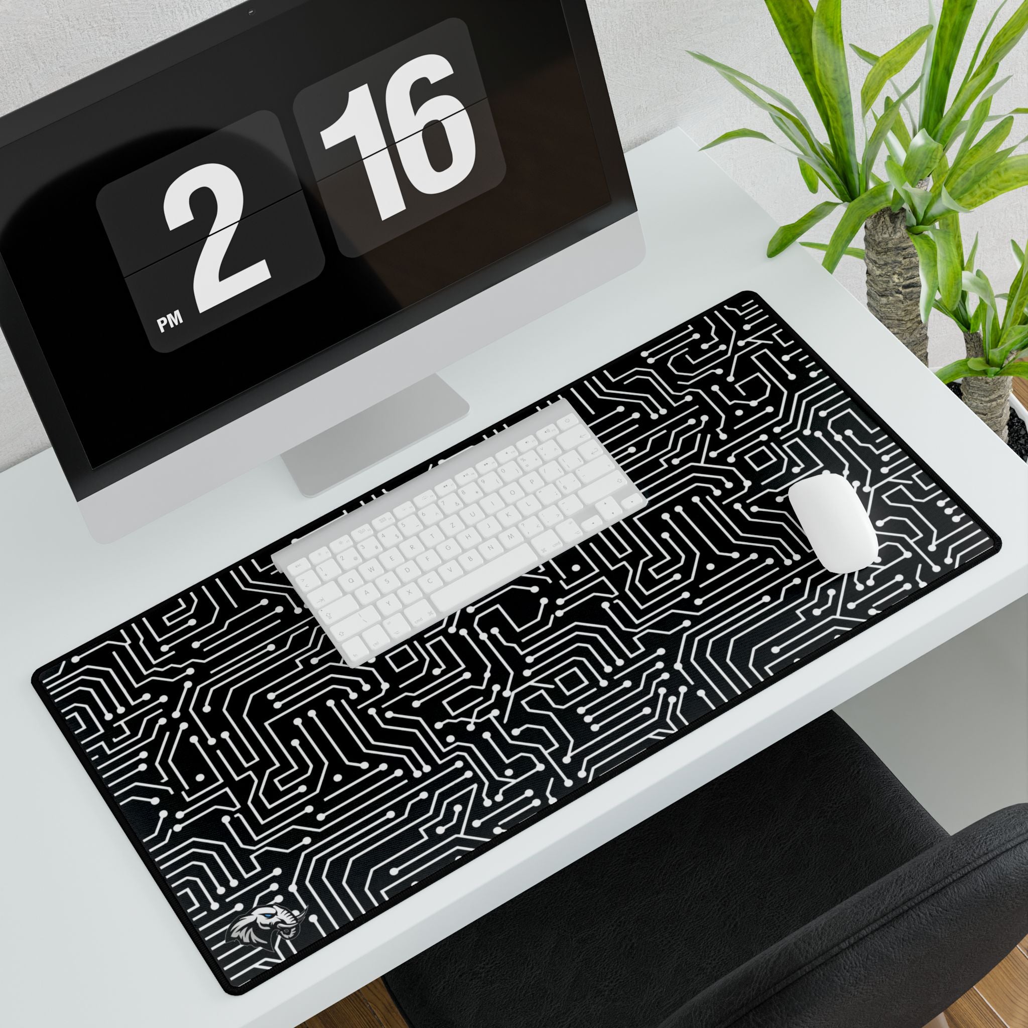 Circuit Board Desk Mat - White