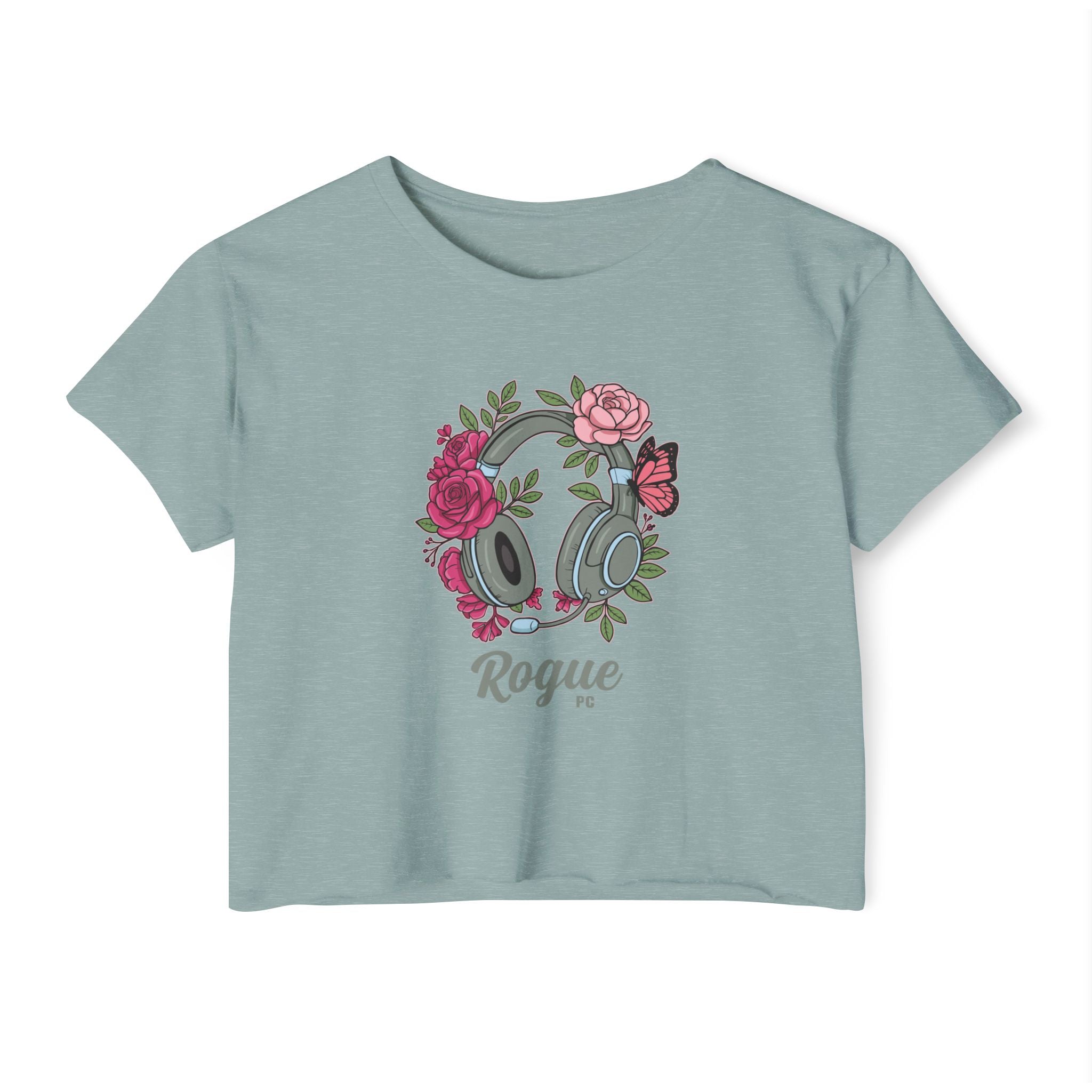 Floral Headset Crop Top