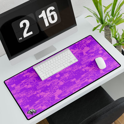Glitch Desk Mat - Pink &amp; Purple