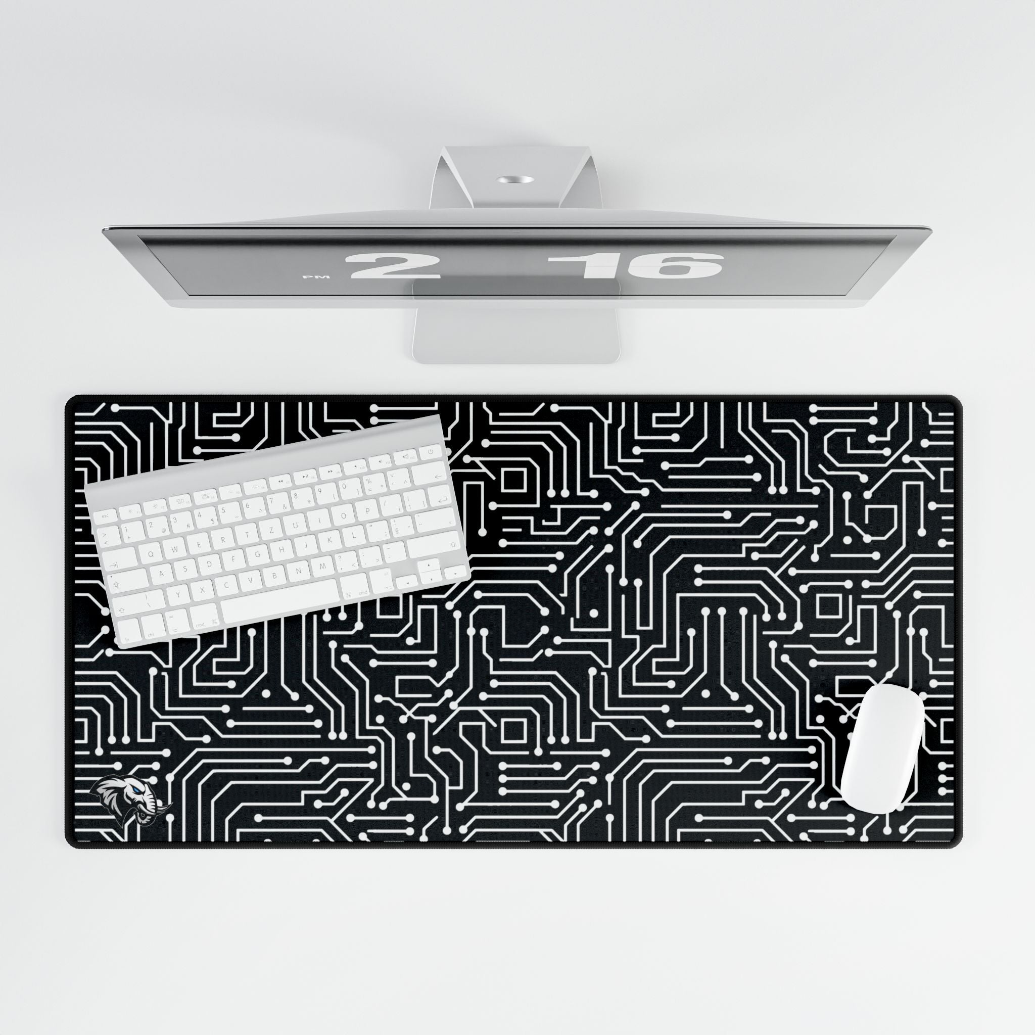 Circuit Board Desk Mat - White