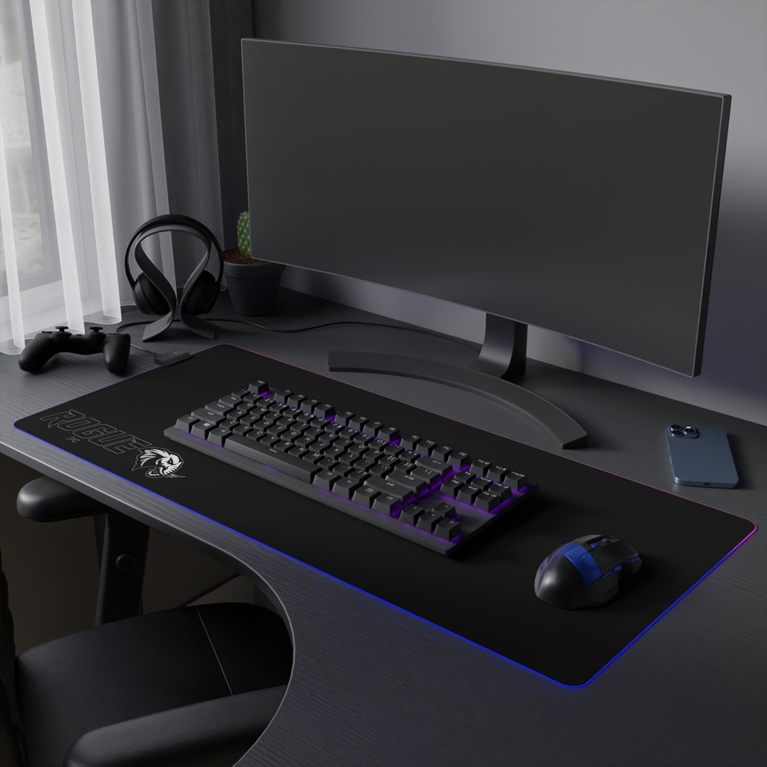 LED Black Rogue Mat-Rogue PC Co.