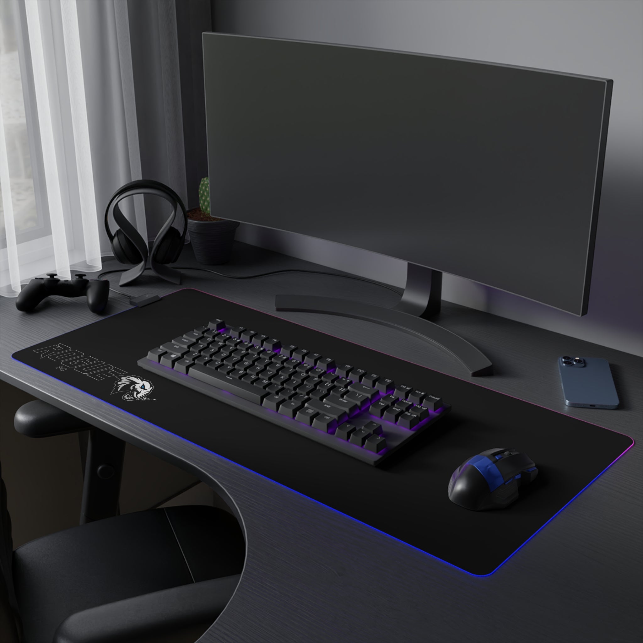 LED Black Rogue Mat-Rogue PC Co.