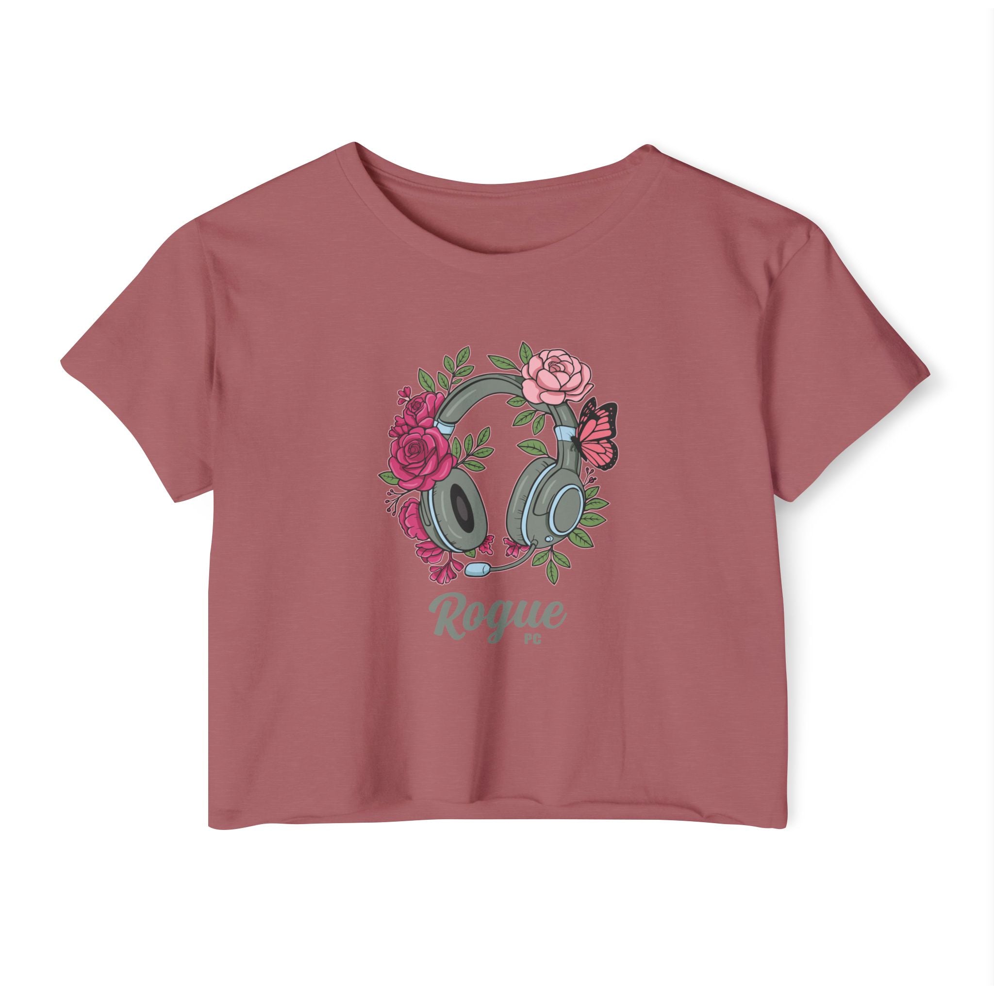 Floral Headset Crop Top