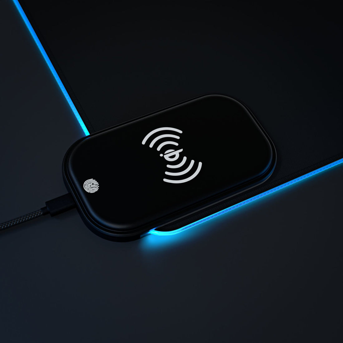 LED Wireless Charging Black Rogue Mat-Rogue PC Co.