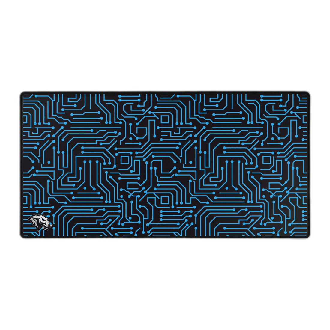 Circuit Board Desk Mat - Cyan