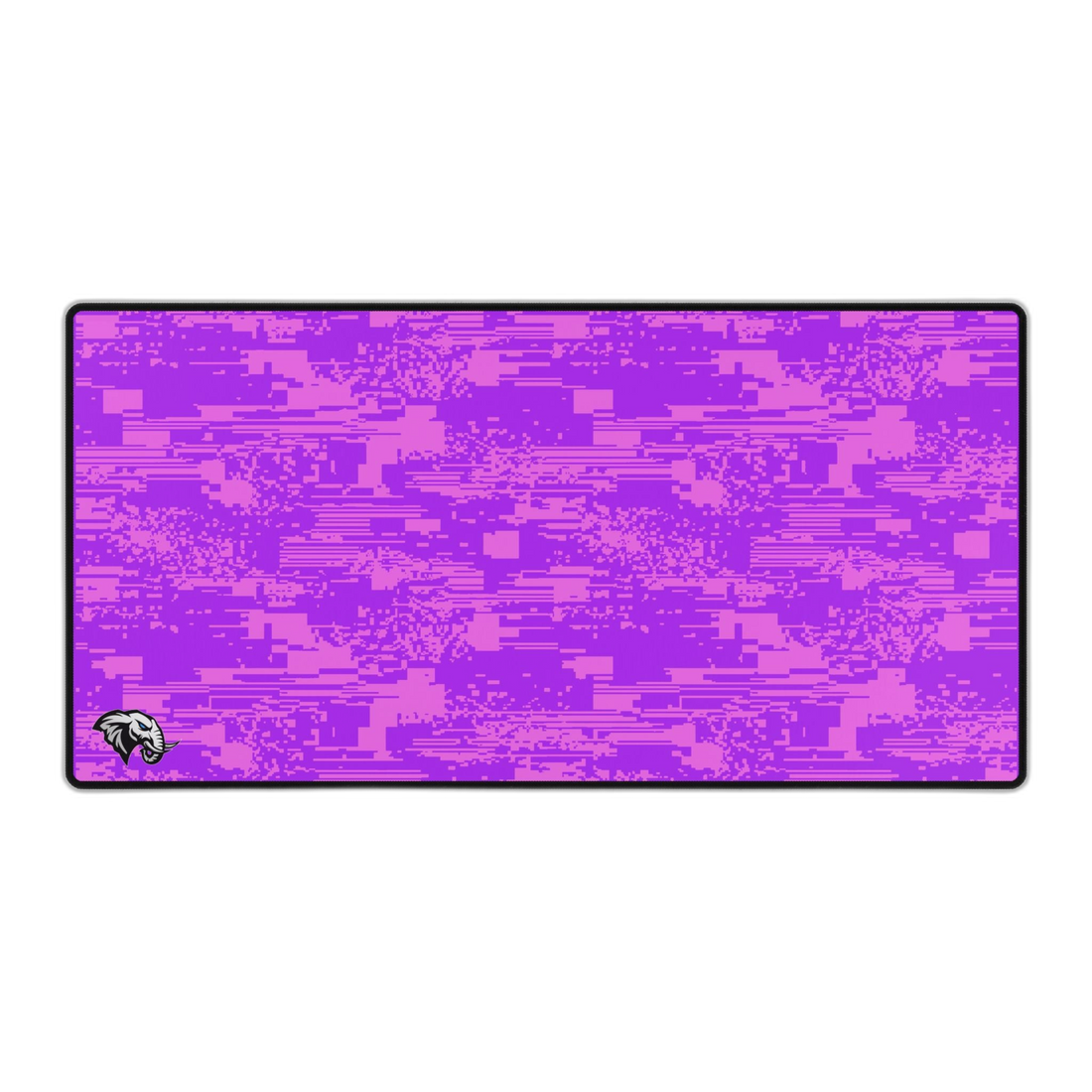 Glitch Desk Mat - Pink &amp; Purple