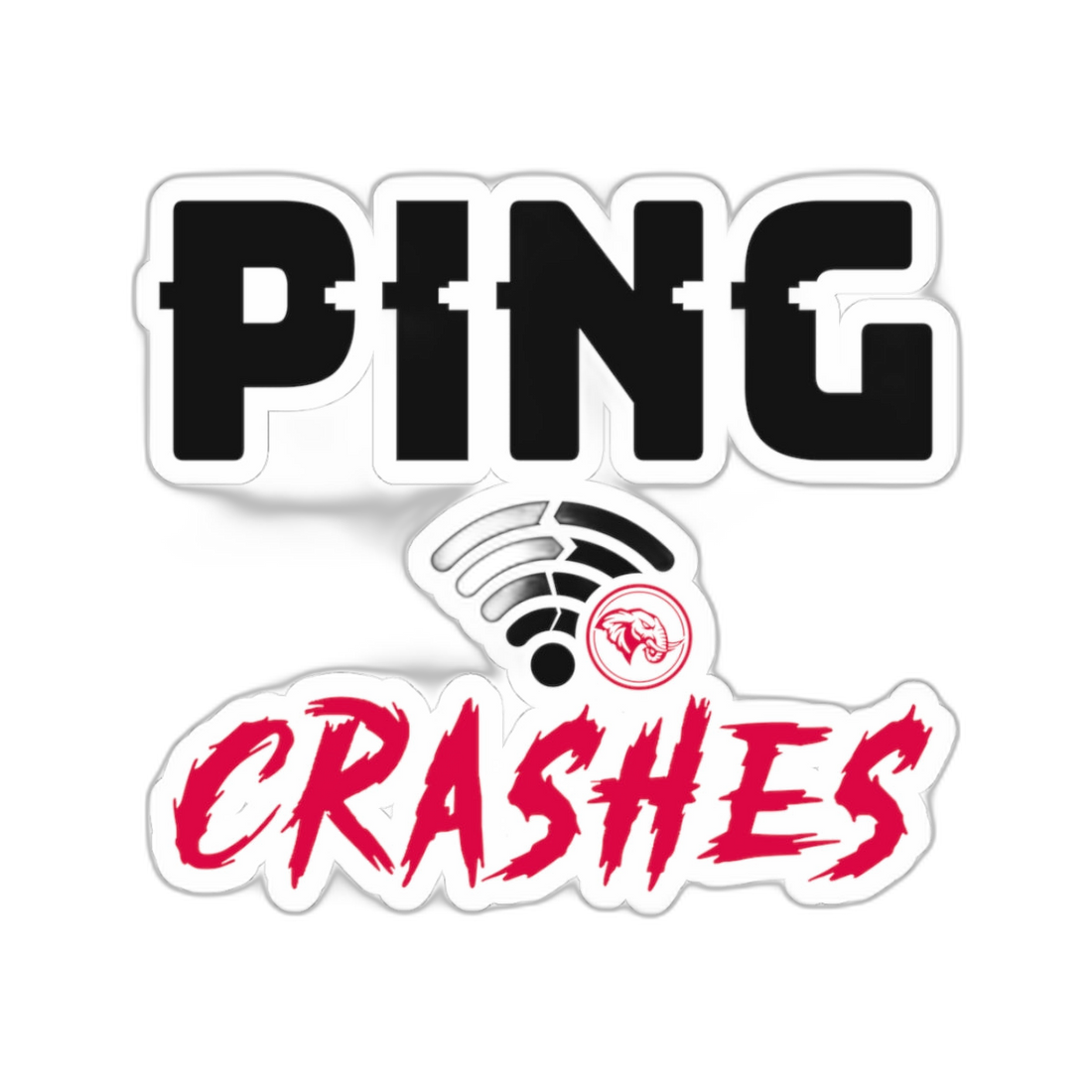 Ping Crashes Sticker
