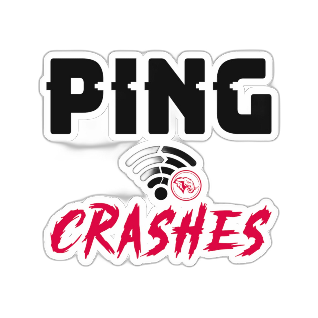Ping Crashes Sticker